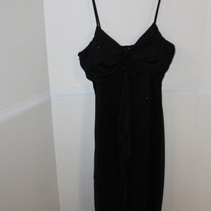 Black glitter cocktail dress